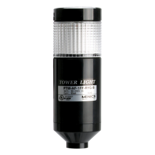 LED stack tower light, 56mm lens, 3 colors(R/B/G) in one module, Steady, Pole mounting black body, Terminal connector, 24V AC/DC LED stack tower light, 56mm lens, 3 colors(R/B/G) in one module, Steady, Pole mounting black body, Terminal connector, 24V AC/DC