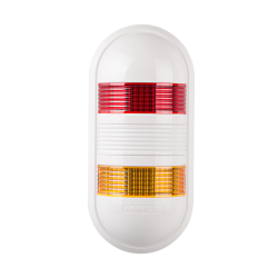 Wall mount LED signal light, Red/yellow color 2 stack, Steady, 90-240V AC, IP65 Wall mount LED signal light, Red/yellow color 2 stack, Steady, 90-240V AC, IP65