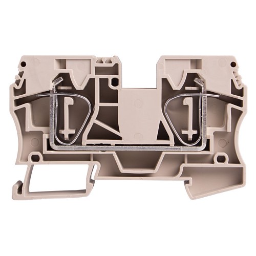 DIN Rail Terminal block, Spring clamp, Single level, Feed through, L82.5xH51xW12mm, 600V 60A, 4-14 AWG, Gray, 20pcs bundle