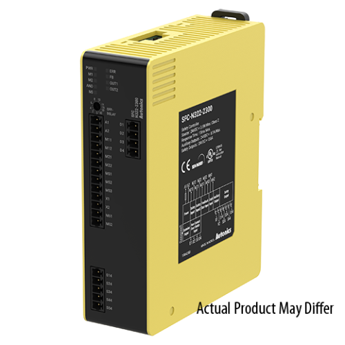 Safety Controller, Non-contact Switch type, 3 Instantaneous P-ch FET Output, 2 PNP Output, 2 Off-delay(3s) Output, Screw Terminal block, 24VDC