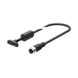 Safety Light Curtains, I/O Cable, Connector type, Emitter cable & 0.3M length, Black