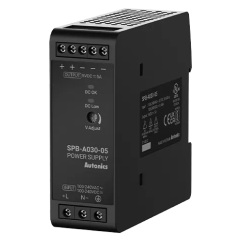 Power Supply, Din Rail mounting, Switching, 5VDC output, 25W, 100-240VAC / 90-350VDC Input