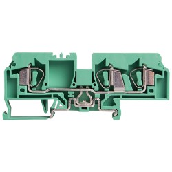 Ground Terminal block, spring clamp, 3 poles, L73.5xH36.5xW6mm, AWG 12-28, 8KV/3, Green/Yellow color, 10pcs bundle Ground Terminal block, spring clamp, 3 poles, L73.5xH36.5xW6mm, AWG 12-28, 8KV/3, Green/Yellow color, 10pcs bundle