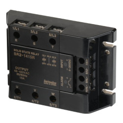 Solid state relay, 3-Phase(2-Pole), Input 4-30VDC, Load 48-480VAC, 15A, Random