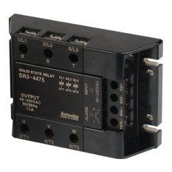Solid state relay, 3-Phase(3-Pole), Input 90-240VAC, Load 48-480VAC, 75A, Zero Cross