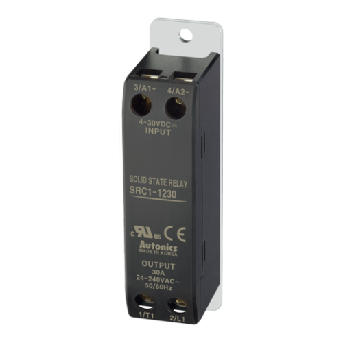 Solid state relay, Slim type, Single phase, Input 4-30VDC, Load 24-240VAC, 30A, Zero cross (Old# SRC1-1230)