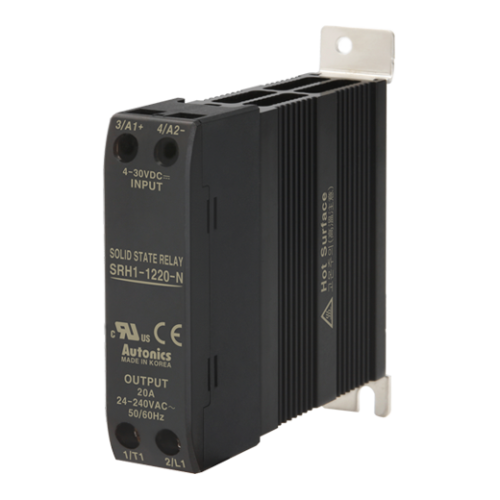 Solid state relay, Slim heatsink, Single phase, Input 4-30VDC, Load 24-240VAC, 40A, Zero cross (Old# SRH1-1240)