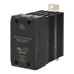 Solid state relay, Slim heatsink, Single phase, Input 24VAC, Load 48-480VAC, 40A, Zero cross (Old# SRH1-2440)