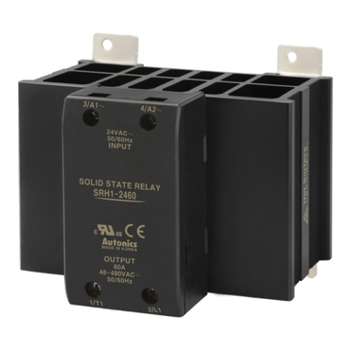 Solid state relay, Slim heatsink, Single phase, Input 24VAC, Load 48-480VAC, 60A, Zero cross