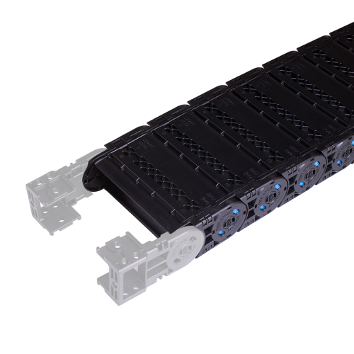 Cable carrier, Enclosed type, 44mm per link, W100 x H24.5mm inner room, 120 Bending radius, Both hinge open lids