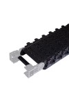 Cable carrier, Roller sliding Enclosed type, 120mm per link, W200 x H76mm inner room, 250 Bending radius, Both hinge open lids