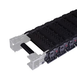 Cable carrier, Sliding Enclosed type, 95mm per link, W150 x H55mm inner room, 150 Bending radius, Both hinge open lids