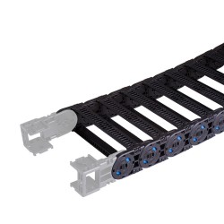 Cable carrier, 120mm per link, W100 x H78mm inner room, 180 Bending radius, Both hinge open lids