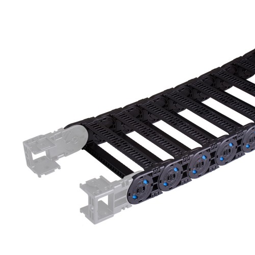 Cable carrier, 120mm per link, W100 x H78mm inner room, 200 Bending radius, Both hinge open lids
