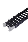 Cable carrier, Roller skid type, 150mm per link, W450 x H110mm inner room, 605 Bending radius, Both hinge open lids
