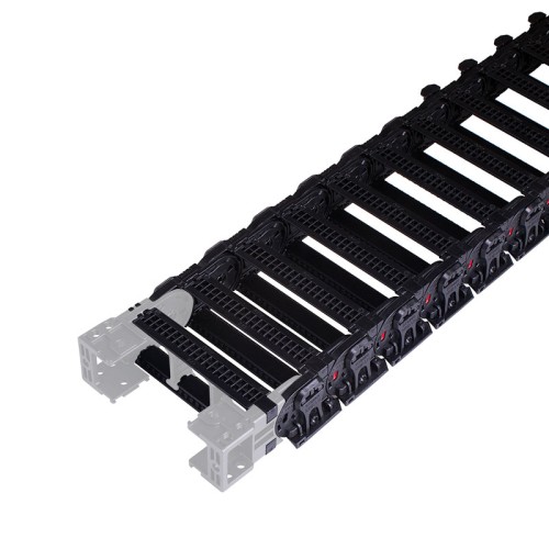 Cable carrier, Skid type, 120mm per link, W600 x H78mm inner room, 200 Bending radius, Both hinge open lids