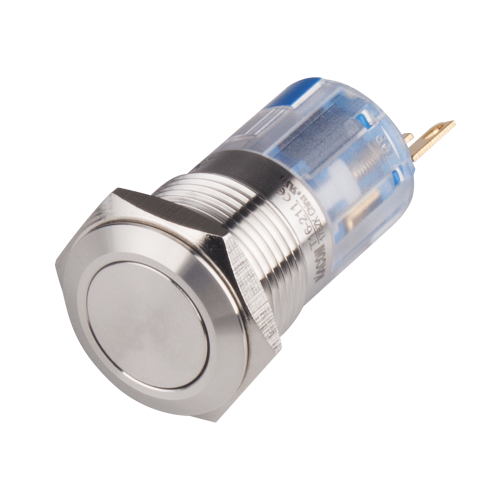 16mm Metal body Push Button, Maintained, IP65, DPDT