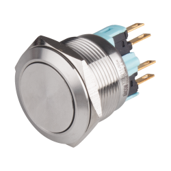 22mm Metal body Push Button, Momentary, IP65, DPDT