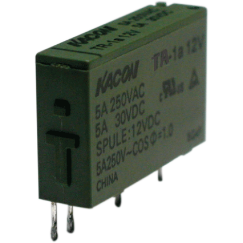 Miniature relay, Class F, 7.62mm of distance between terminals, 24V DC