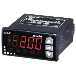 Temp Control, W72 x H36mm, 3 digit display, relay output, Comp/Defrost output, evaporation-fan output, NTC (Sensor included), 12-24 VDC