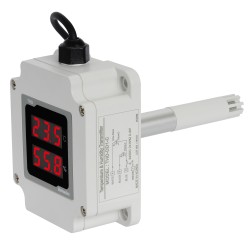 Temp/Humidity Transducer, Duct mount,  100mm sensing pole, 1-5VDC output, 24VDC power