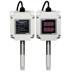 Temp/Humidity Transducer, Wall mount,  100mm sensing pole, 1-5VDC output, 24VDC power