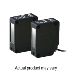 BGS photoelectric sensor, Diffuse reflective TOF, 0.3~3m sensing adjust by potentiometer, NPN x 2 outputs, Class 1 laser, 10 - 30VDC, 2m cable