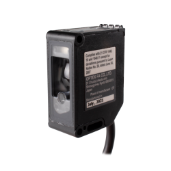 BGS photoelectric sensor, TOF, 0.25~2.5m Teaching setting, NPN/PNP x 3 outputs, Class 1 laser, 10 - 30VDC, 2m cable