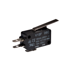 Micro Switch, Snap action with steel lever, SPDT 15A 120VAC