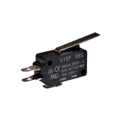 Micro Switch, Snap action with steel lever, SPDT 15A 120VAC
