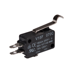 Micro Switch, Snap action with steel offset lever, SPDT 15A 120VAC