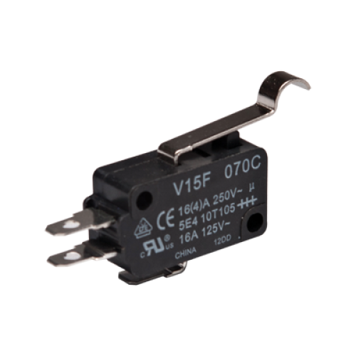 Micro Switch, Snap action with steel offset lever, SPDT 15A 120VAC