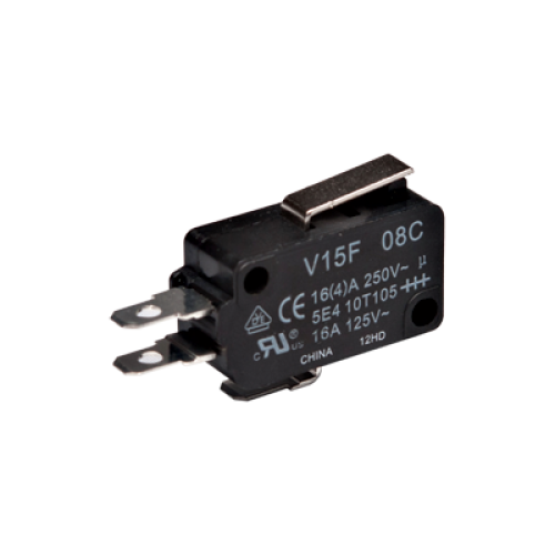 Micro Switch, Snap action with steel short lever, SPDT 15A 120VAC Micro Switch, Snap action with steel short lever, SPDT 15A 120VAC