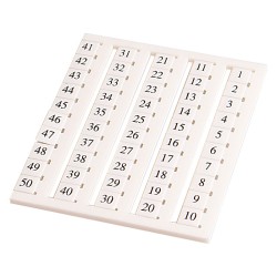 Marking Tags, 5x6mm, 1 to 50 / 1 sheet, 10 sheets package, Use with SDU/SPE/SDK2.5, CDU/CDK/CPE/CTR/CSD2.5 series Marking Tags, 5x6mm, 1 to 50 / 1 sheet, 10 sheets package, Use with SDU/SPE/SDK2.5, CDU/CDK/CPE/CTR/CSD2.5 series