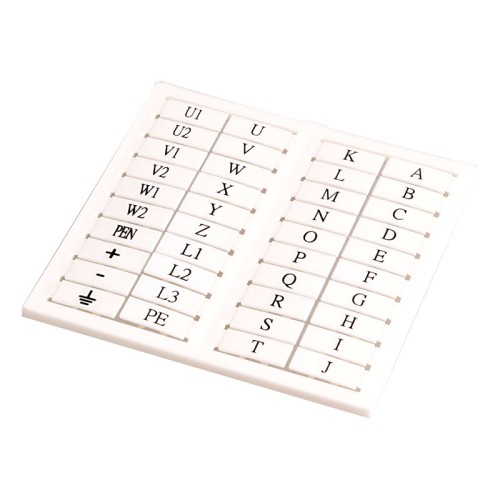 Marking Tags, 6x12mm, Tag A to Z / 1 sheet, 10 sheets package, Use with CDU/CPE/CTR4 to CDU/CPE/CTR10, SDU/SPE2.5 to series