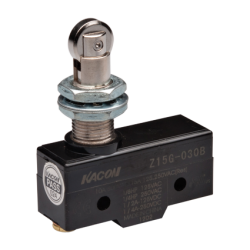 Limit Switch, 49.2x24.2x17.45mm Plastic (Phenol) body, 1 NO & NC w/ snap action, Panel mounting roller push plunger actuator