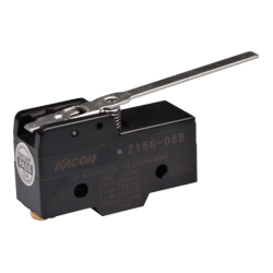 Limit Switch, 49.2x24.2x17.45mm Plastic (Phenol) body, 1 NO & NC w/ snap action, Long Lever actuator