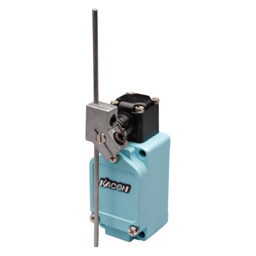 Limit Switch, 68.7x40x42mm Al die-casting body w/ PG13.5 Cable gland, IP67, 1 NO & 1 NC w/ Snap action, Adjustable rod lever actuator