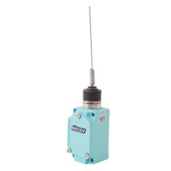 Limit Switch, 68.7x40x42mm Al die-casting body w/ PG13.5 Cable gland, IP67, 1 NO & 1 NC w/ Snap action, Spring & tin rod actuator (any direction)