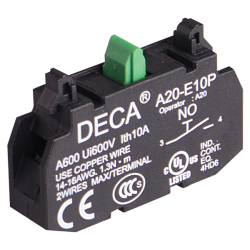 22mm Push button contact block, NO