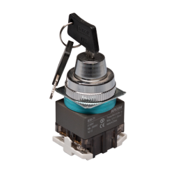 30mm 3 step Key Switch, Round head, IP63, 1NO 1NC