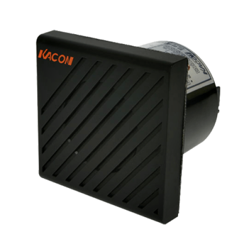 Buzzer, 66mm panel hole, 80mm Square head, 85dB, 4 sounds Fast/slow/High/Low pulse, IP65, 110/220V AC