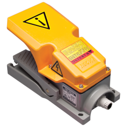 Foot Switch, Momentary, Aluminum Die-Casting Housing, Foot Guard, Yellow, IP65, 1NO 1NC, 15A 250VAC