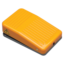 Foot Switch, Momentary, Plastic Yellow Housing, L100xW61xH34mm, IP54, 1NO, 16A 250VAC, 2m Cable