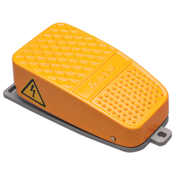 Foot Switch, Momentary, Aluminum Die-Casting Housing, Yellow, L172xW80xH54.5mm, IP54, 1NO 1NC, 16A 250VAC, 2m Cable