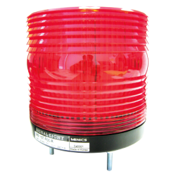 Beacon Light, Strobe, 115mm, Stud Mount,  Red Lens, 110 VAC