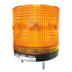 Beacon Light, Strobe, 115mm, Stud Mount,  Yellow Lens, 110 VAC