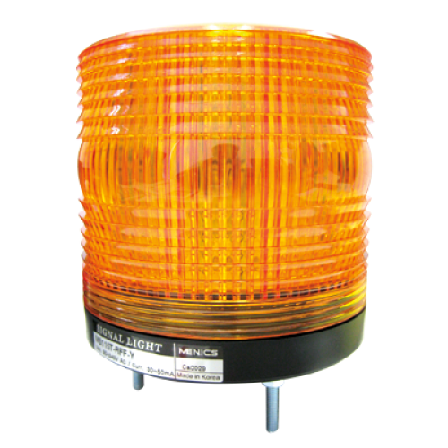 Beacon steady & flash & rotating light, 115mm yellow lens, 100dB sound, Stud mount, High intensity LED, 90-240V AC