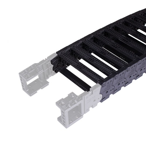 Cable carrier, High speed/Low noise type, 75mm per link, W400 x H78mm inner room, 480 Bending radius, Both hinge open lids