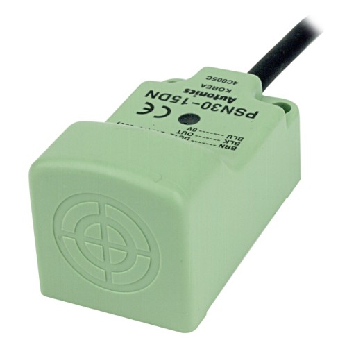 Autonics Proximity Sensor, 15mm Sensing, 30mm Squar, PNP NO, 3 Wire, 10-30 VDC Autonics Proximity Sensor, 15mm Sensing, 30mm Squar, PNP NO, 3 Wire, 10-30 VDC